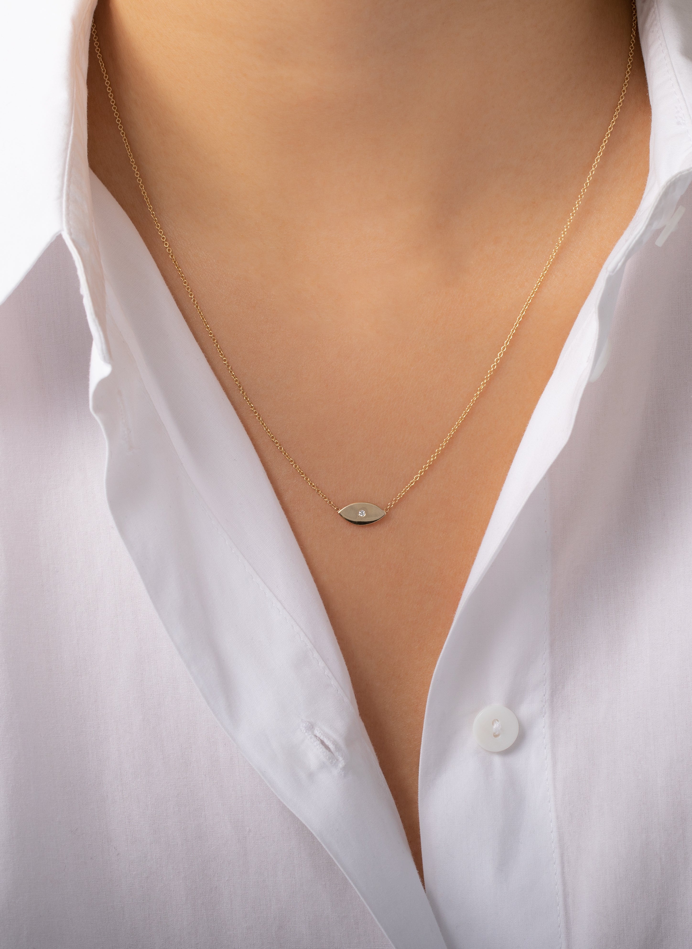 Diamond Evil Eye Necklace