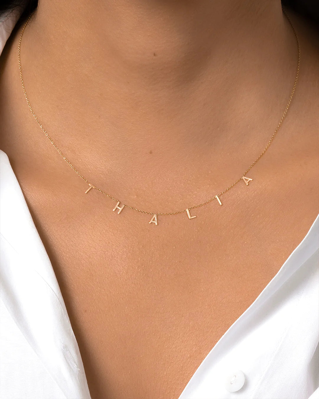 Mini Spaced Initial Necklace