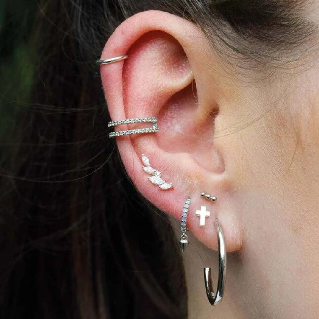 Crucifix Single Stud