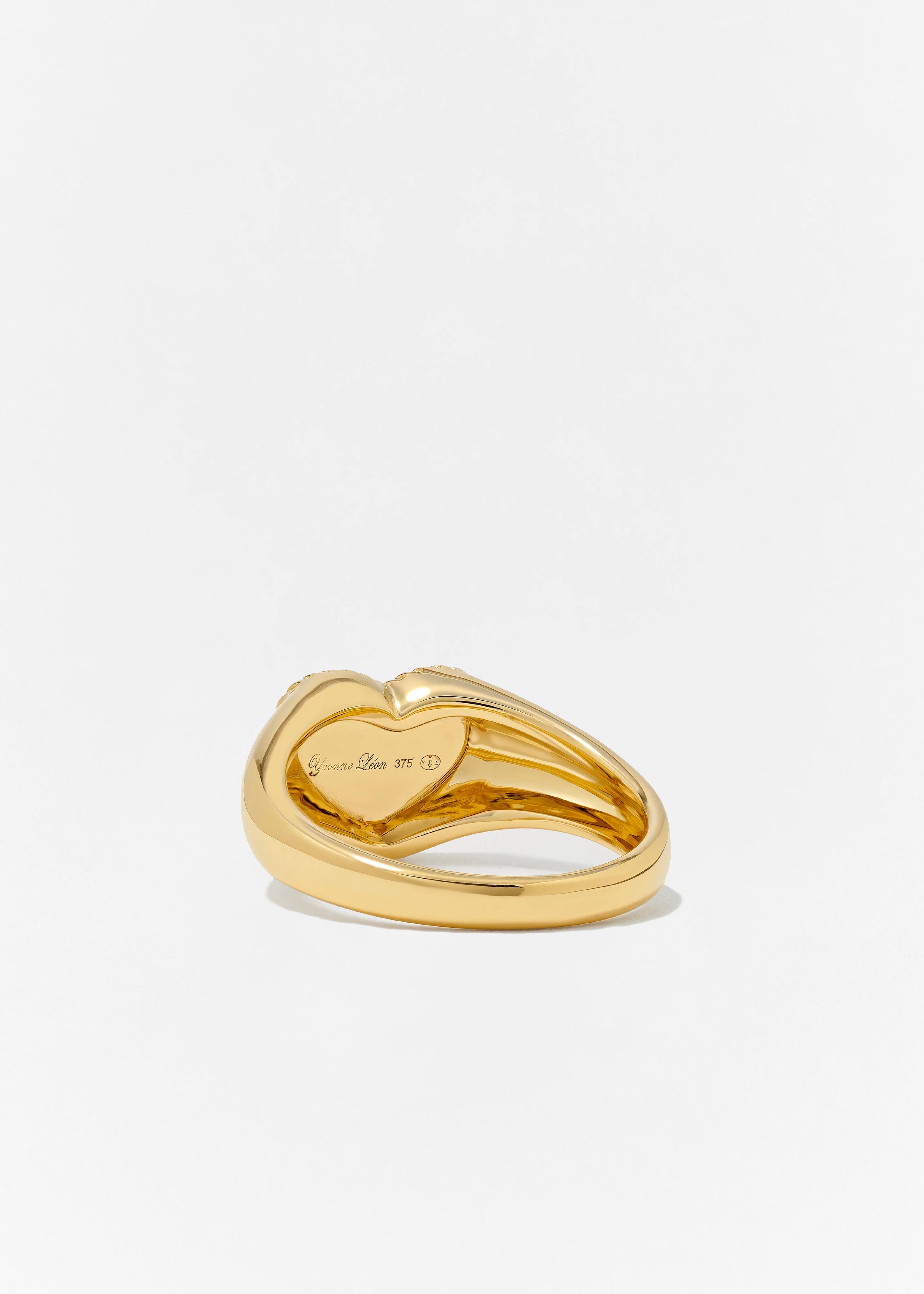Malachite Baby Heart Signet Ring