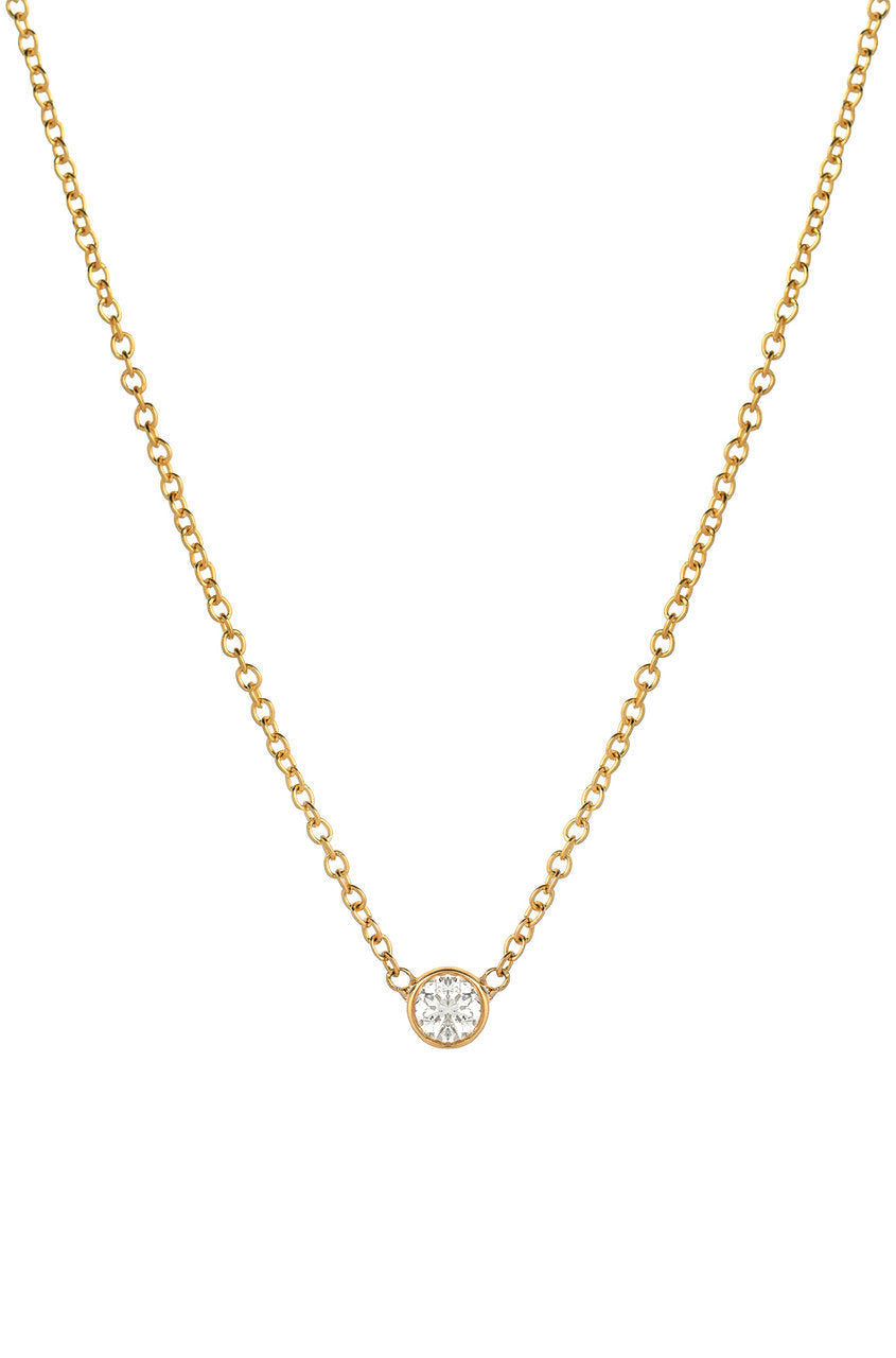Small Bezel Diamond Necklace