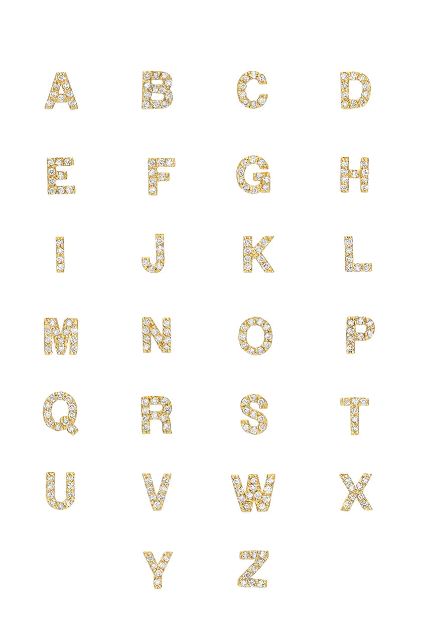 Mini Diamond Initial Spaced Necklace