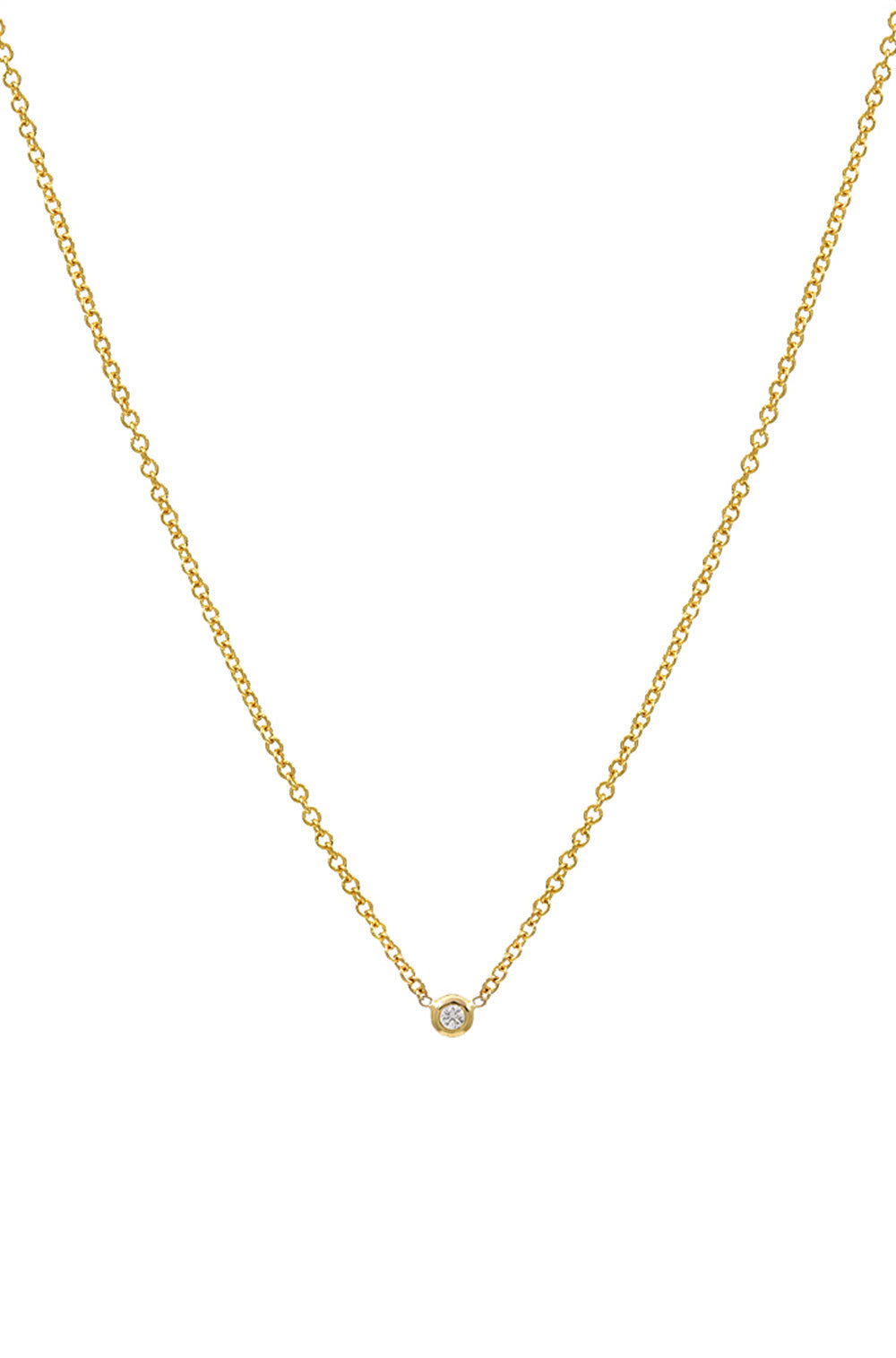 Mini Bezel Diamond Necklace