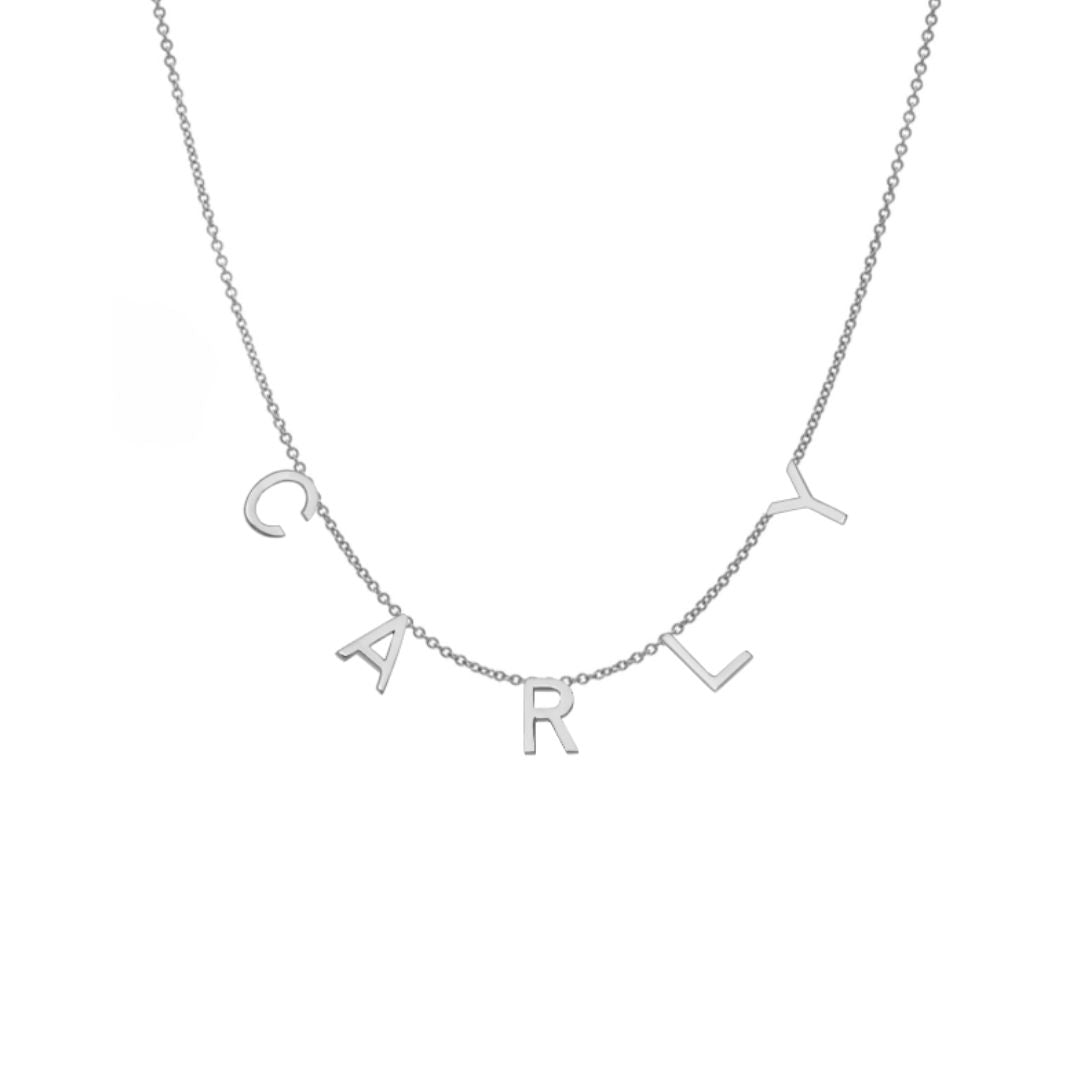 Mini spaced initial necklace Clearance