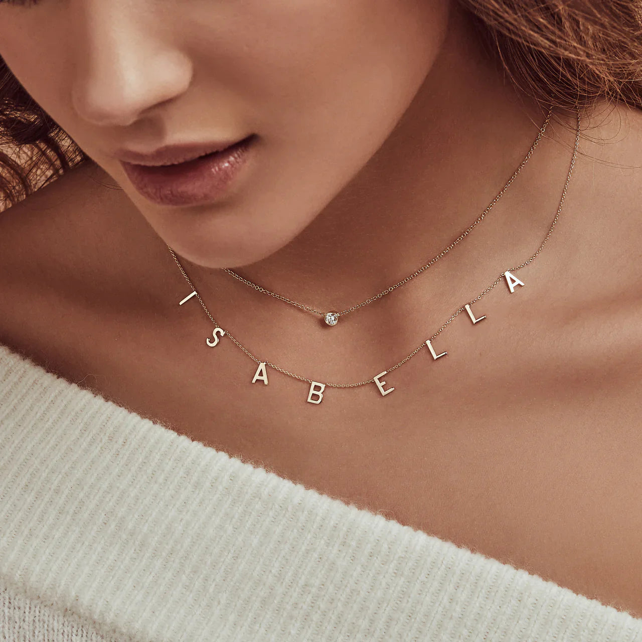 Spaced Initial Necklace