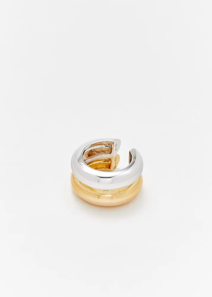 Two-Tone Double Cuff Earring