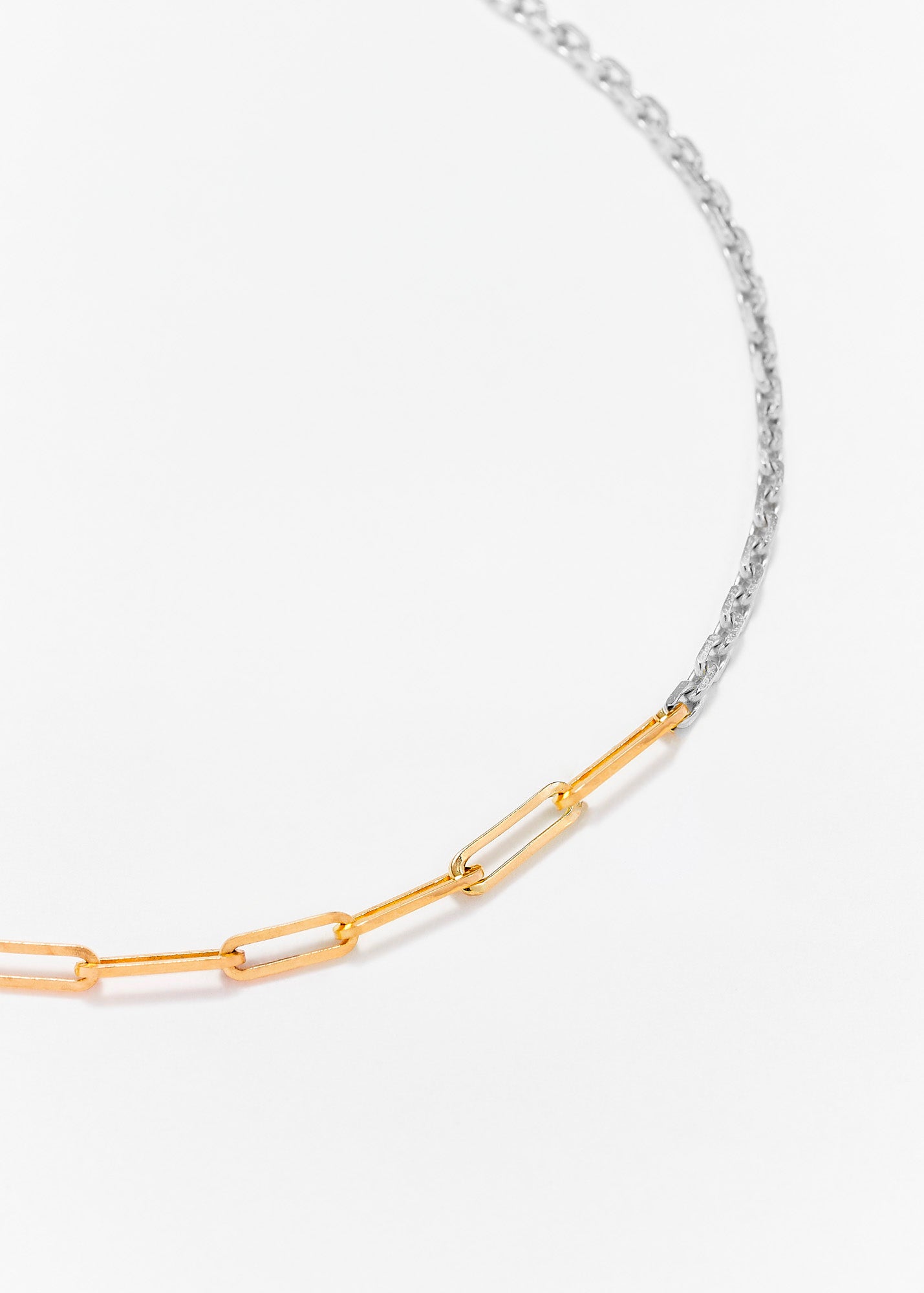 Two-Tone Mixed Chain Necklace