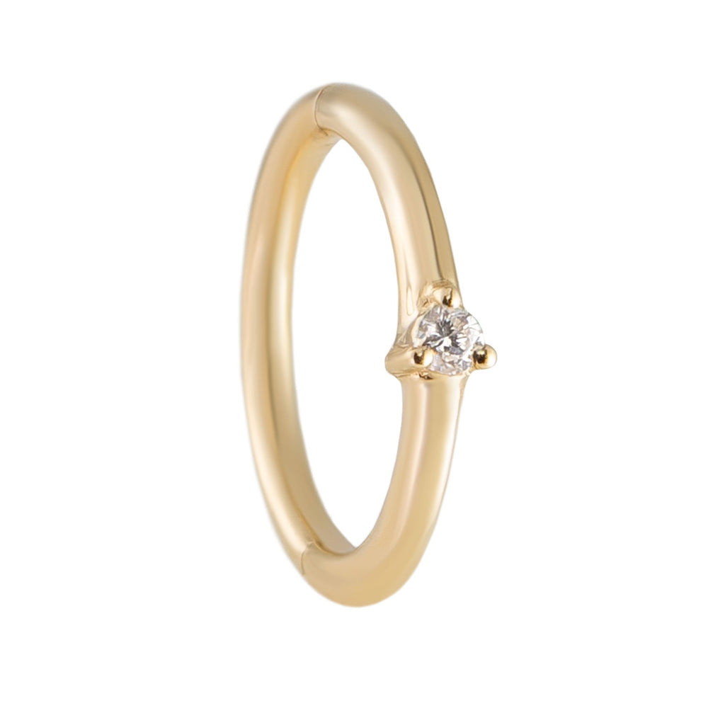 Seamless Claw Set Diamond Clicker Hoop