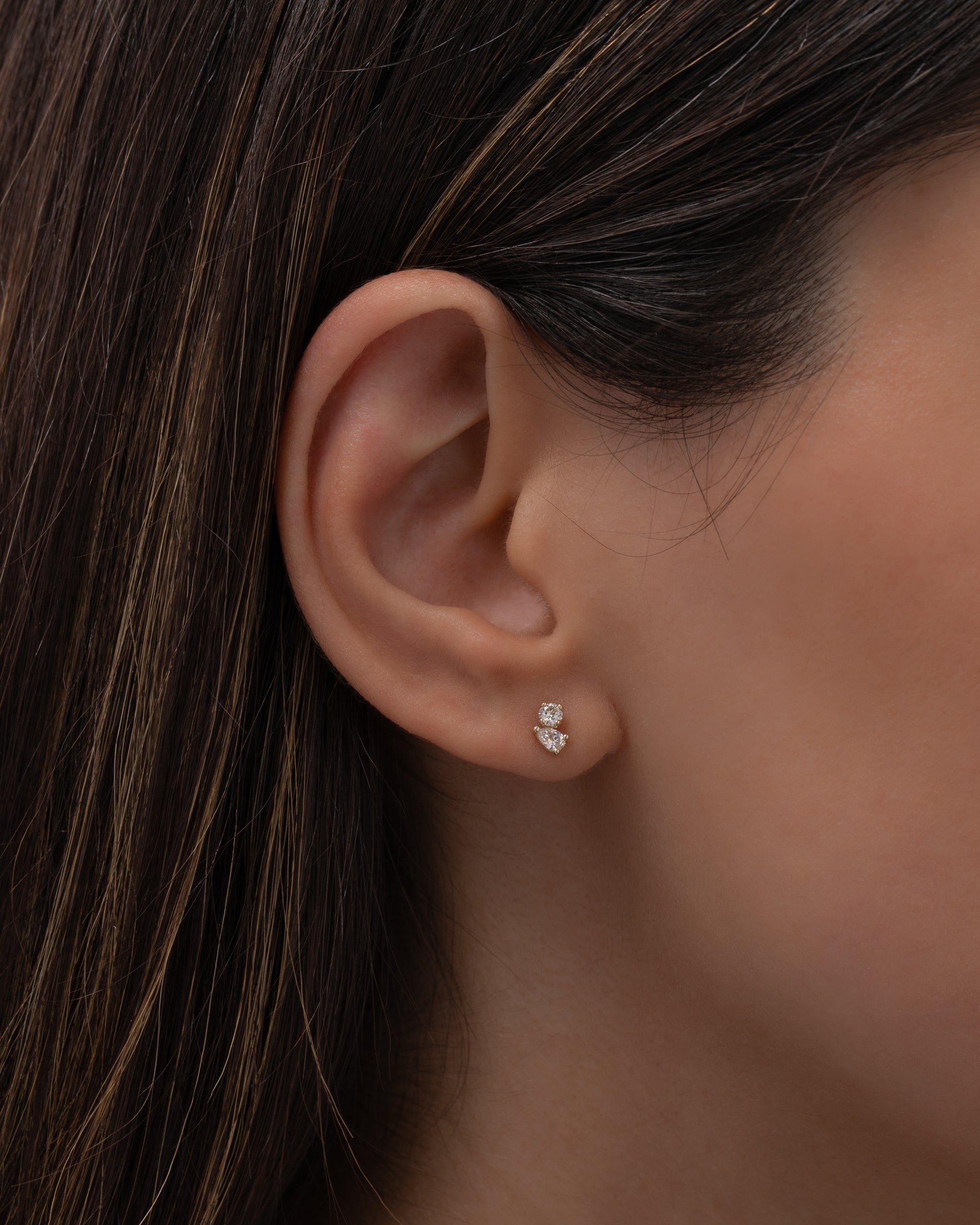 Diamond Toi et Moi Stud Earrings