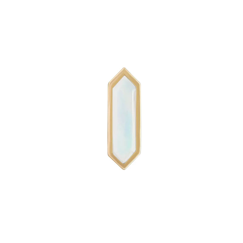 Mini Hexa Gemstone Stud