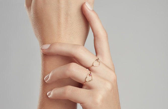 Fine Heart Ring with Diamond