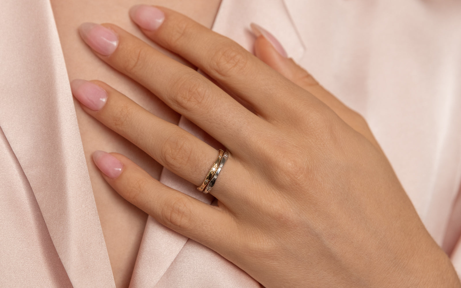 Petite Engraved Diamond Galaxy Ring