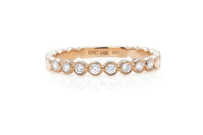 Diamond Bezel Stack Ring