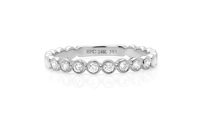 Diamond Bezel Stack Ring