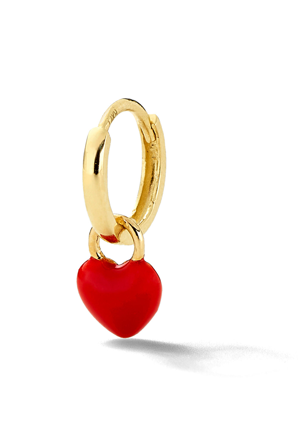 Tiny Enamel Heart Charm Huggy