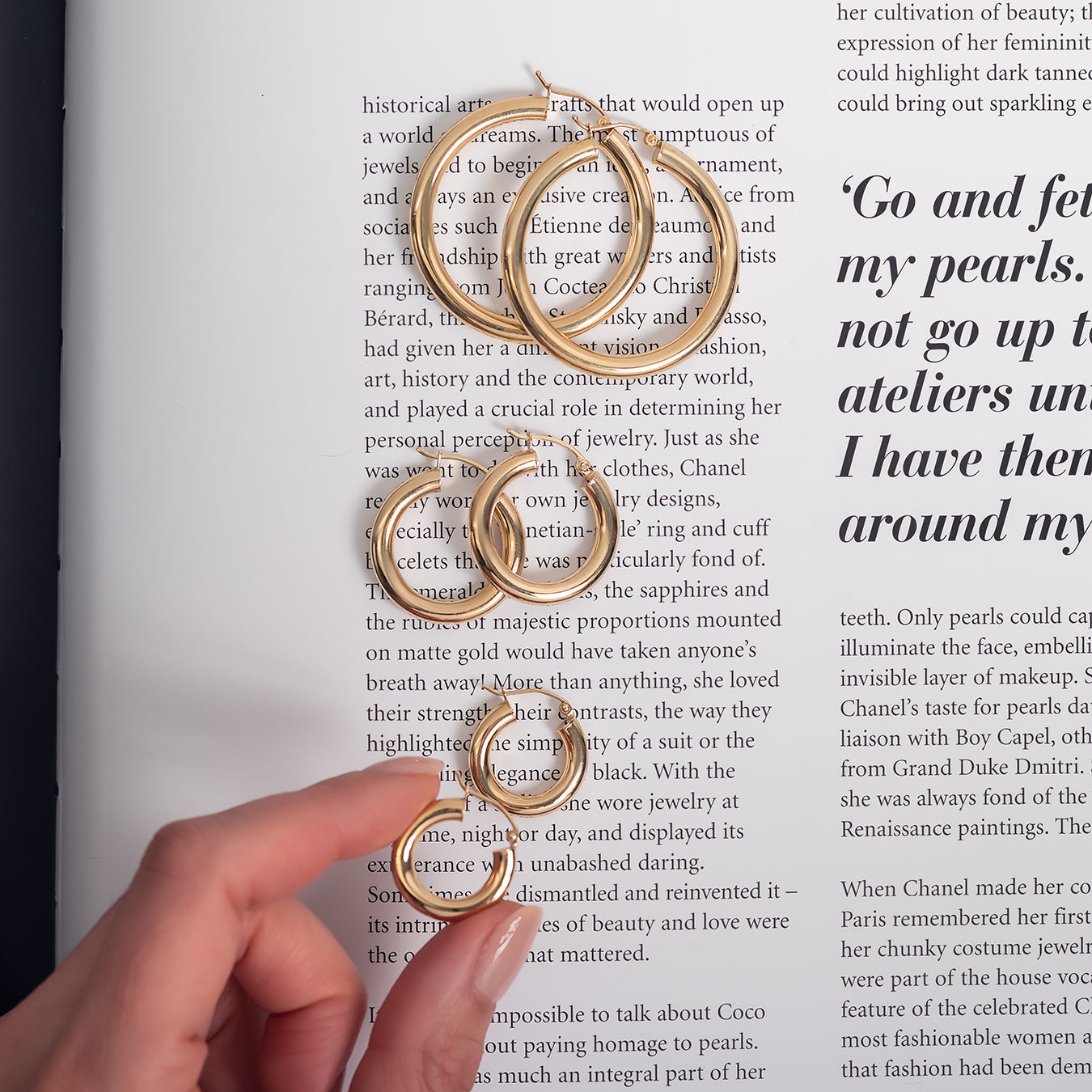 Small Thick Hoop Earrings