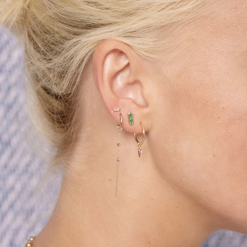 Mini Hexa Gemstone Stud