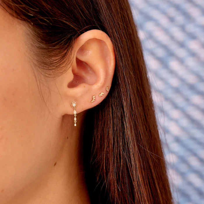 Fleurescent Marquise Gold Stud 5