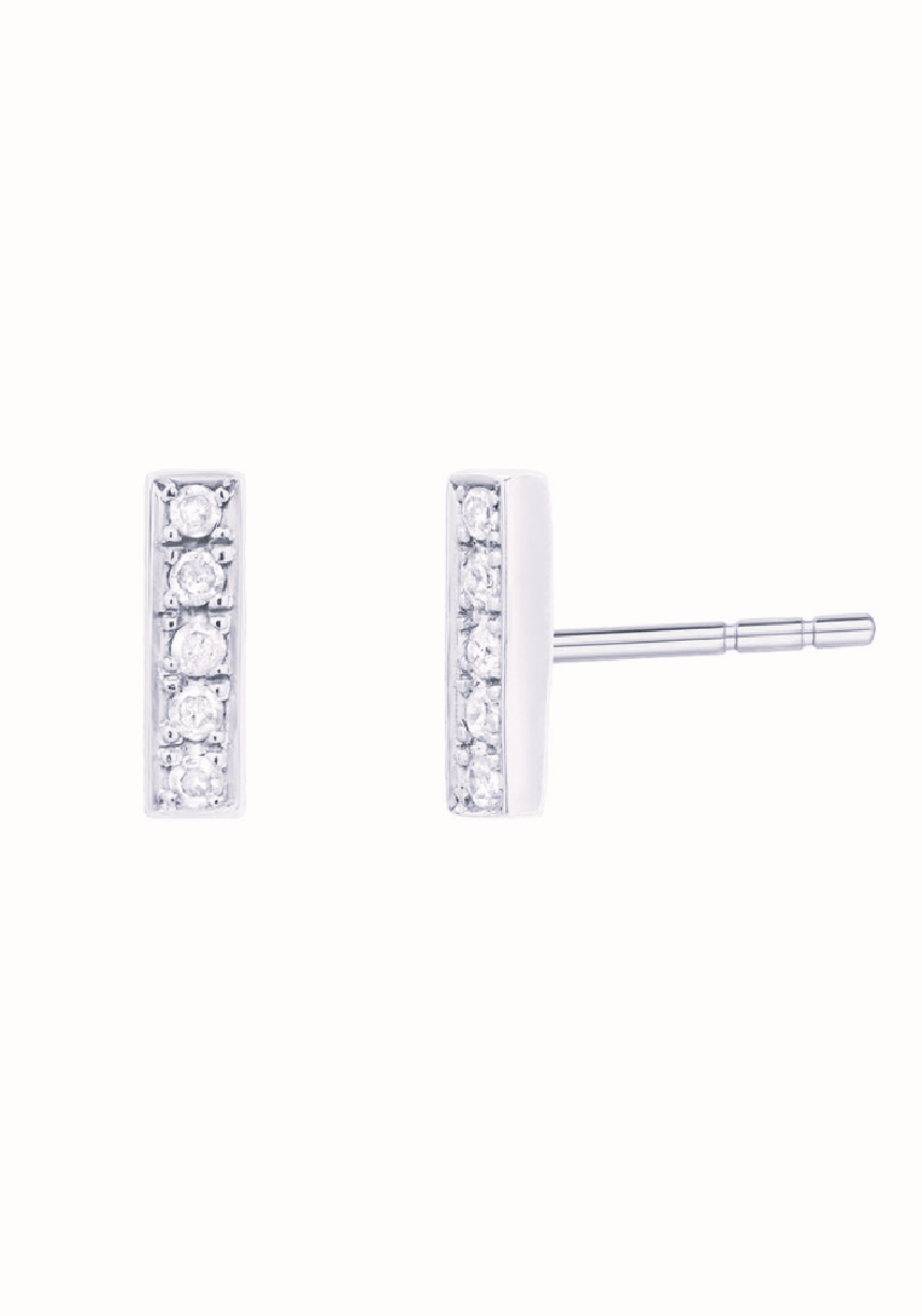EDD1BGCRY Bar Crystal Stud Earrings main image 1