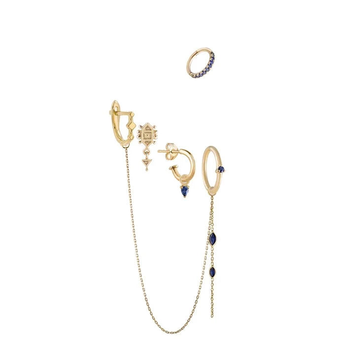 Double Marquise Gemstone Chain Plaque