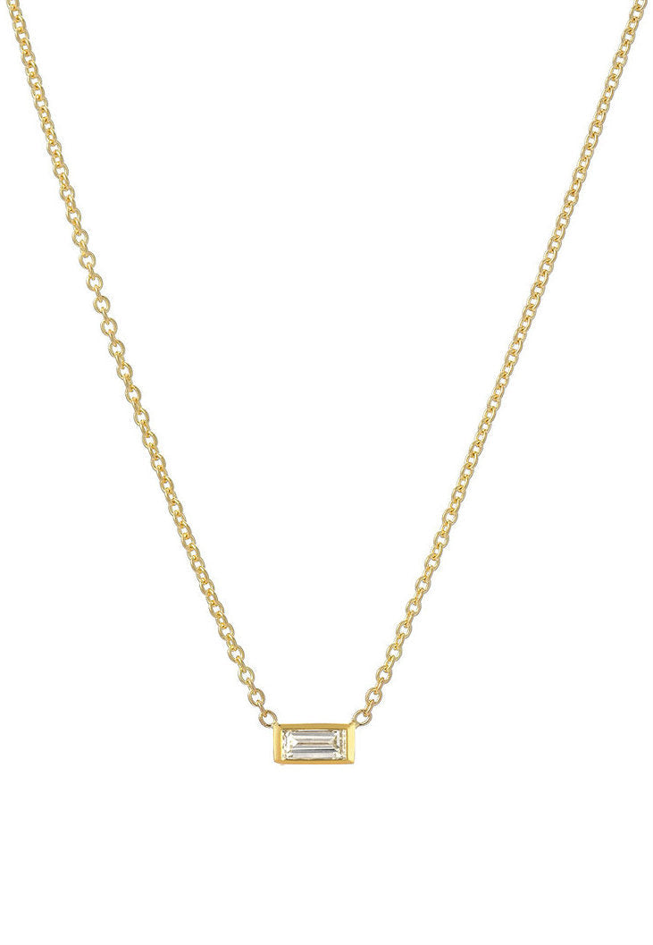 Diamond Baguette Necklace