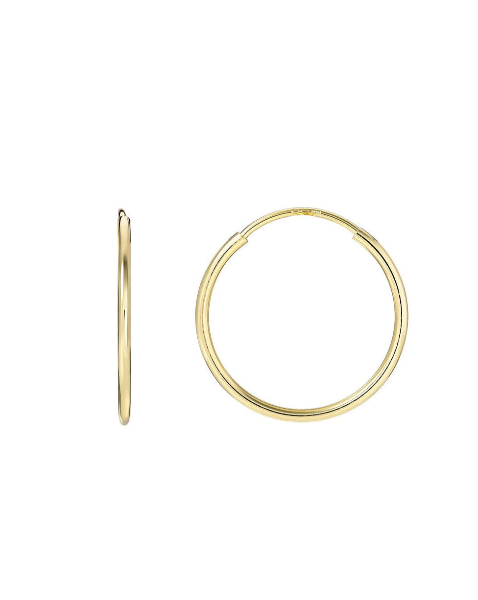 Small Thread Hoop Earrings