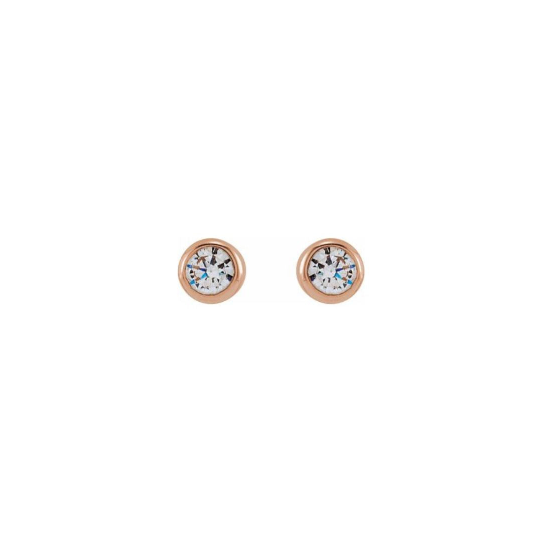 0.15ct Lab-Grown Diamond Round Bezel Studs