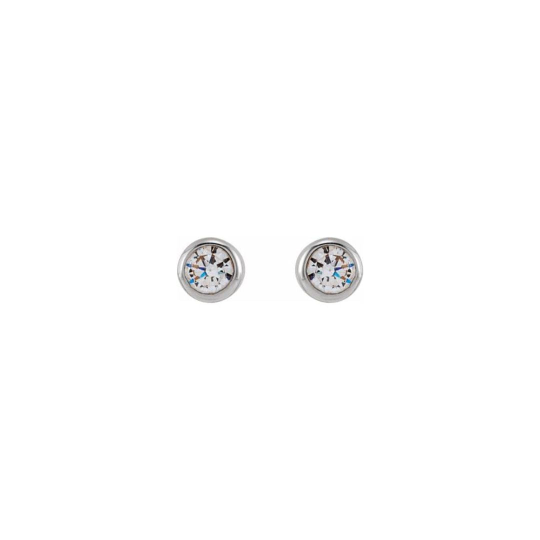 0.15ct Lab-Grown Diamond Round Bezel Studs