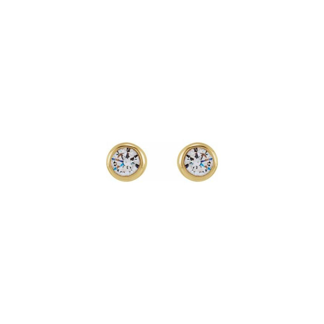 0.15ct Lab-Grown Diamond Round Bezel Studs