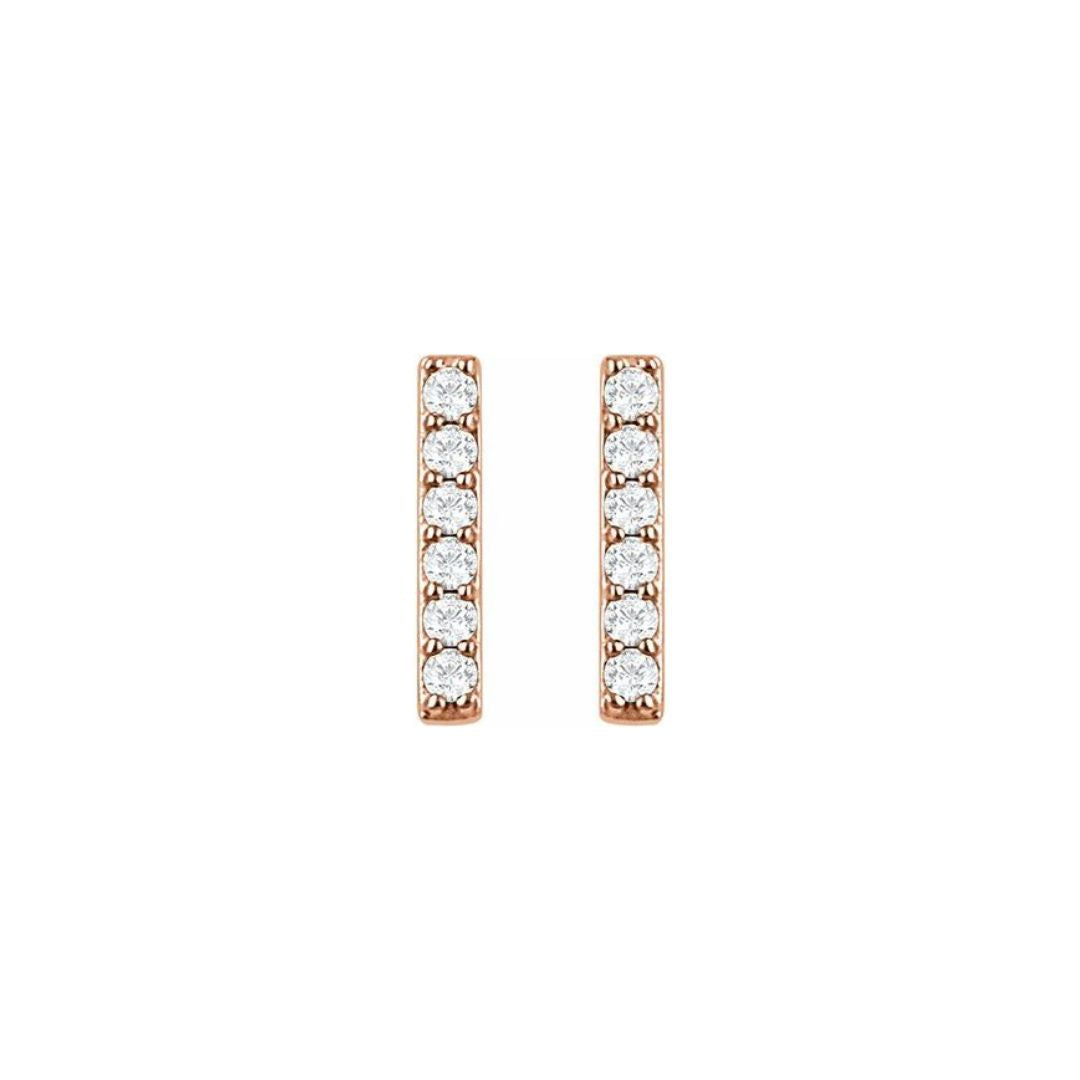 0.1ct Lab-Grown Diamond Bar Earrings