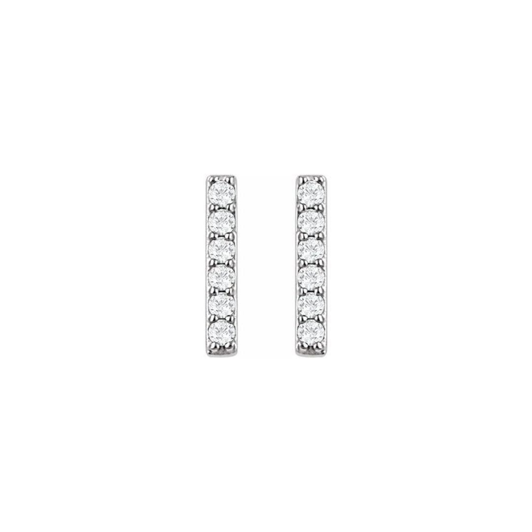0.1ct Lab-Grown Diamond Bar Earrings