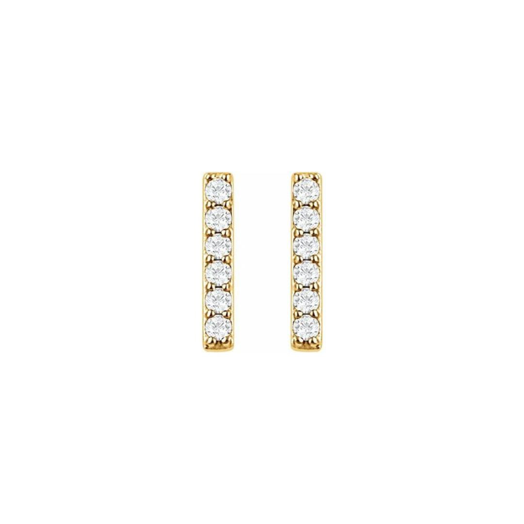 0.1ct Lab-Grown Diamond Bar Earrings