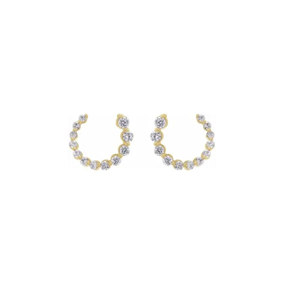 0.5ct Lab-Grown Diamond Front and Back Earrings