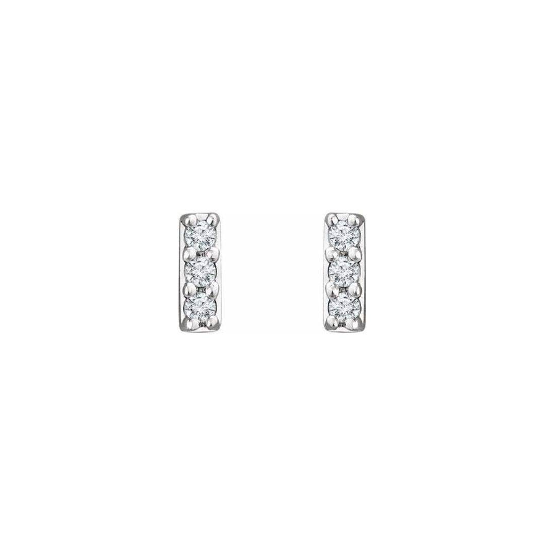 0.05ct Lab-Grown Diamond Bar Earrings