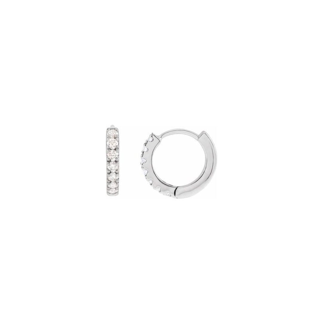 0.2ct Lab-Grown Diamond 10mm Hoop Earrings
