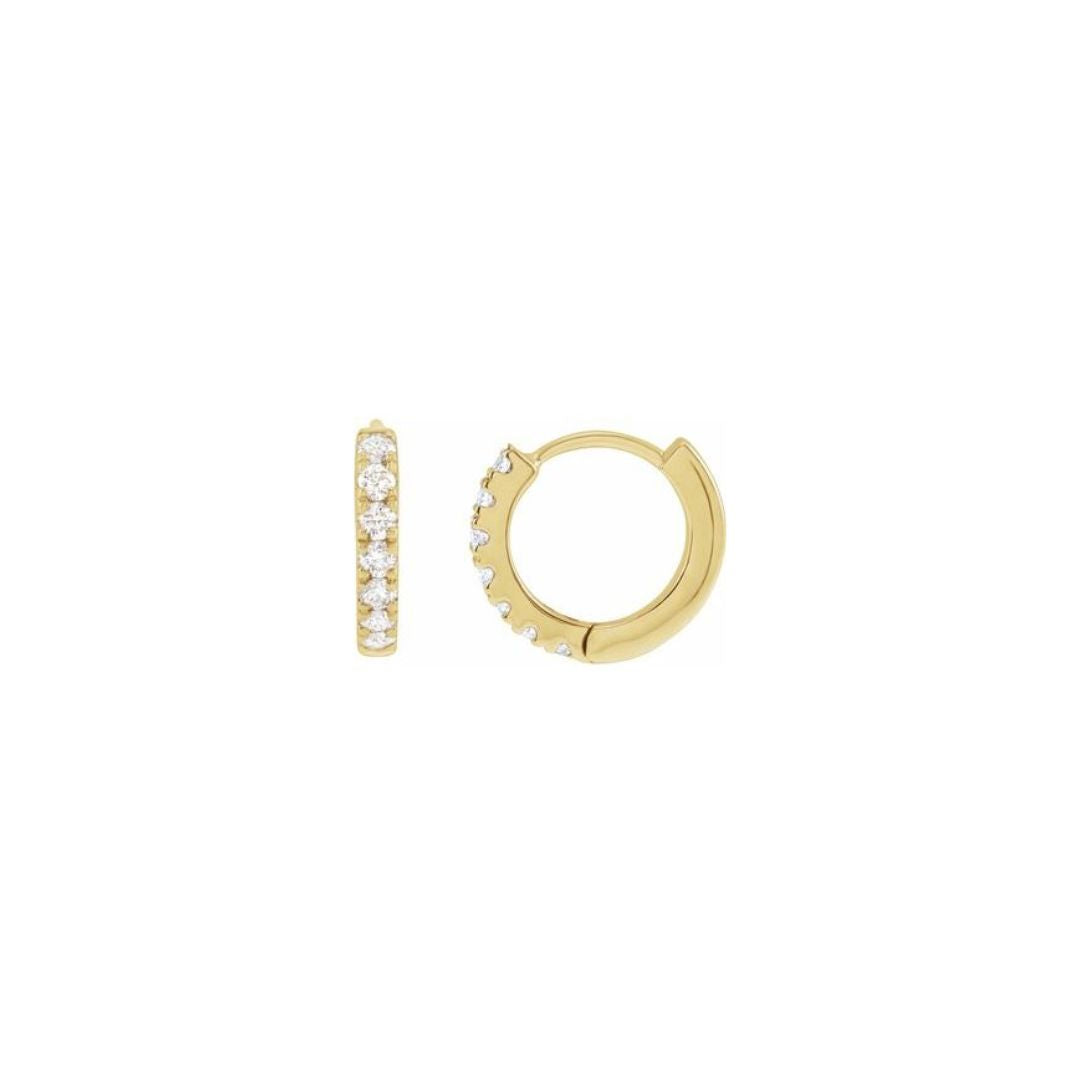 0.2ct Lab-Grown Diamond 12mm Hoop Earrings