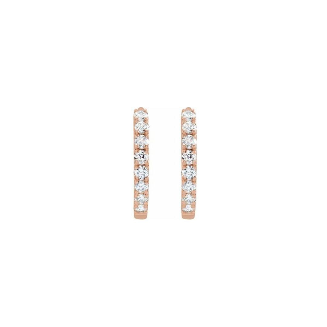 0.2ct Lab-Grown Diamond 12mm Hoop Earrings