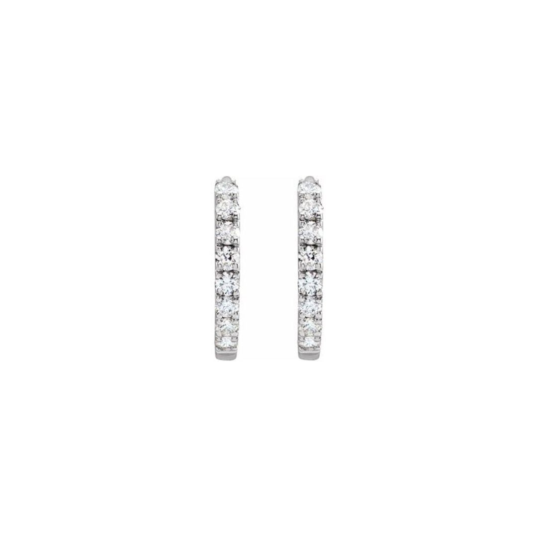 0.2ct Lab-Grown Diamond 12mm Hoop Earrings