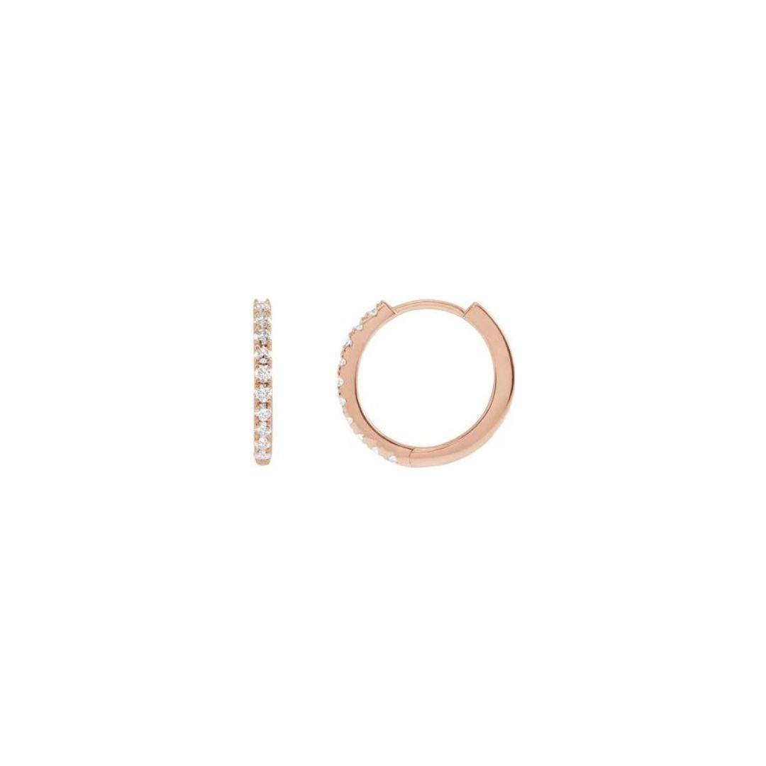 0.25ct Lab-Grown Diamond 14mm Hoop Earrings