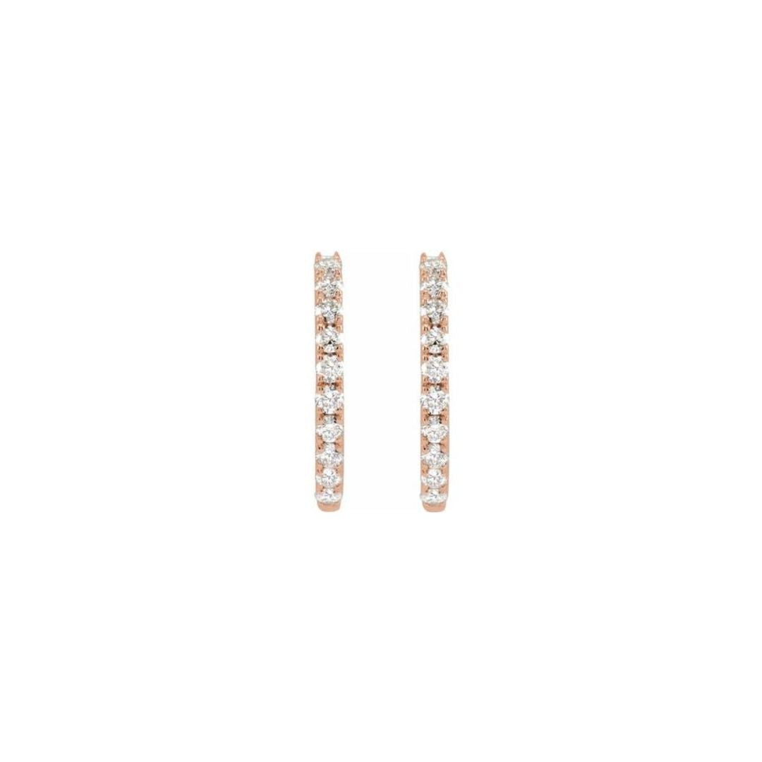 0.25ct Lab-Grown Diamond 14mm Hoop Earrings