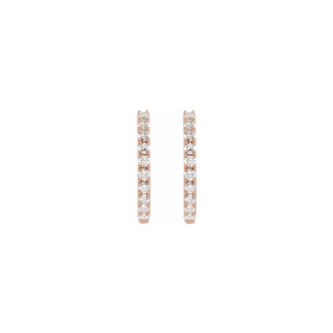 0.25ct Lab-Grown Diamond 14mm Hoop Earrings