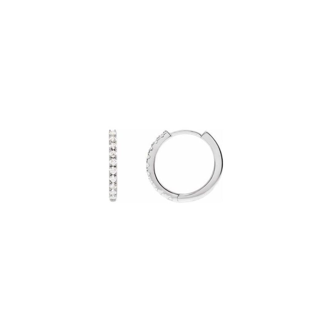 0.25ct Lab-Grown Diamond 14mm Hoop Earrings