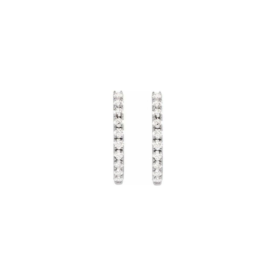 0.25ct Lab-Grown Diamond 14mm Hoop Earrings