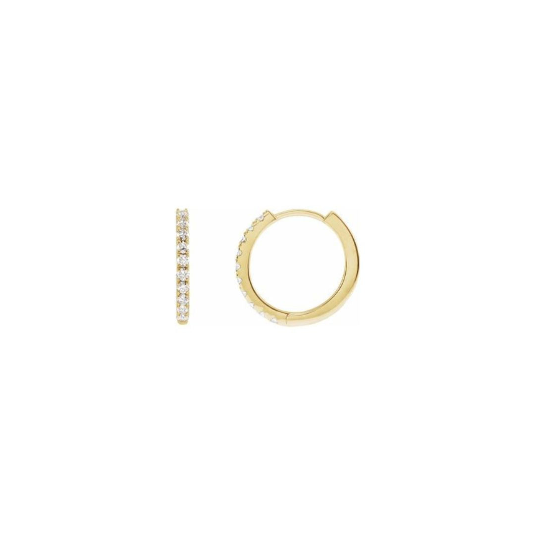 0.25ct Lab-Grown Diamond 14mm Hoop Earrings