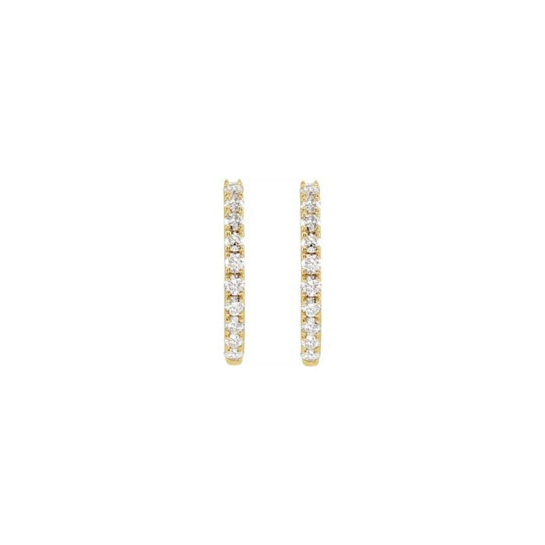 0.25ct Lab-Grown Diamond 14mm Hoop Earrings