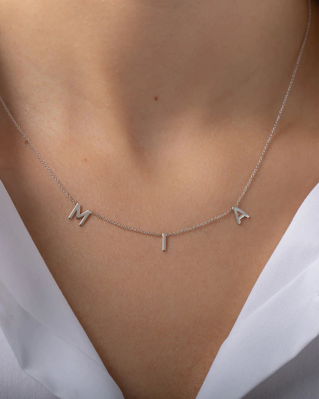 Spaced Initial Necklace