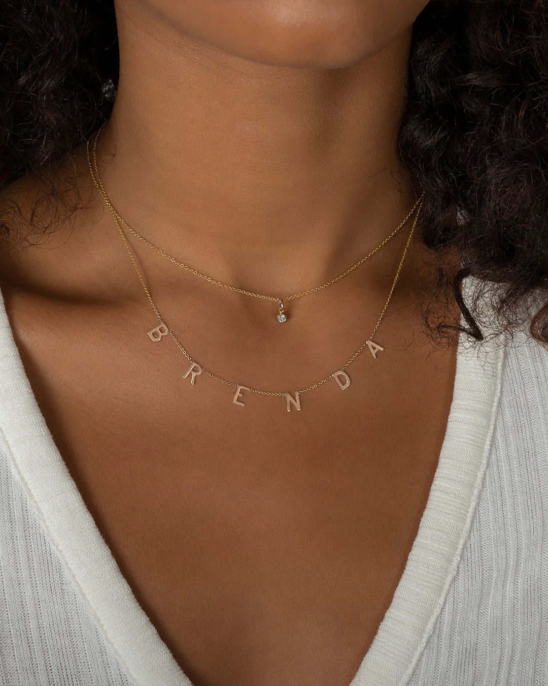 Spaced Initial Necklace