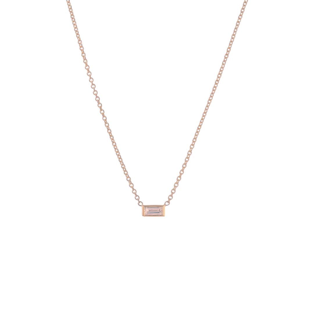 Diamond Baguette Necklace