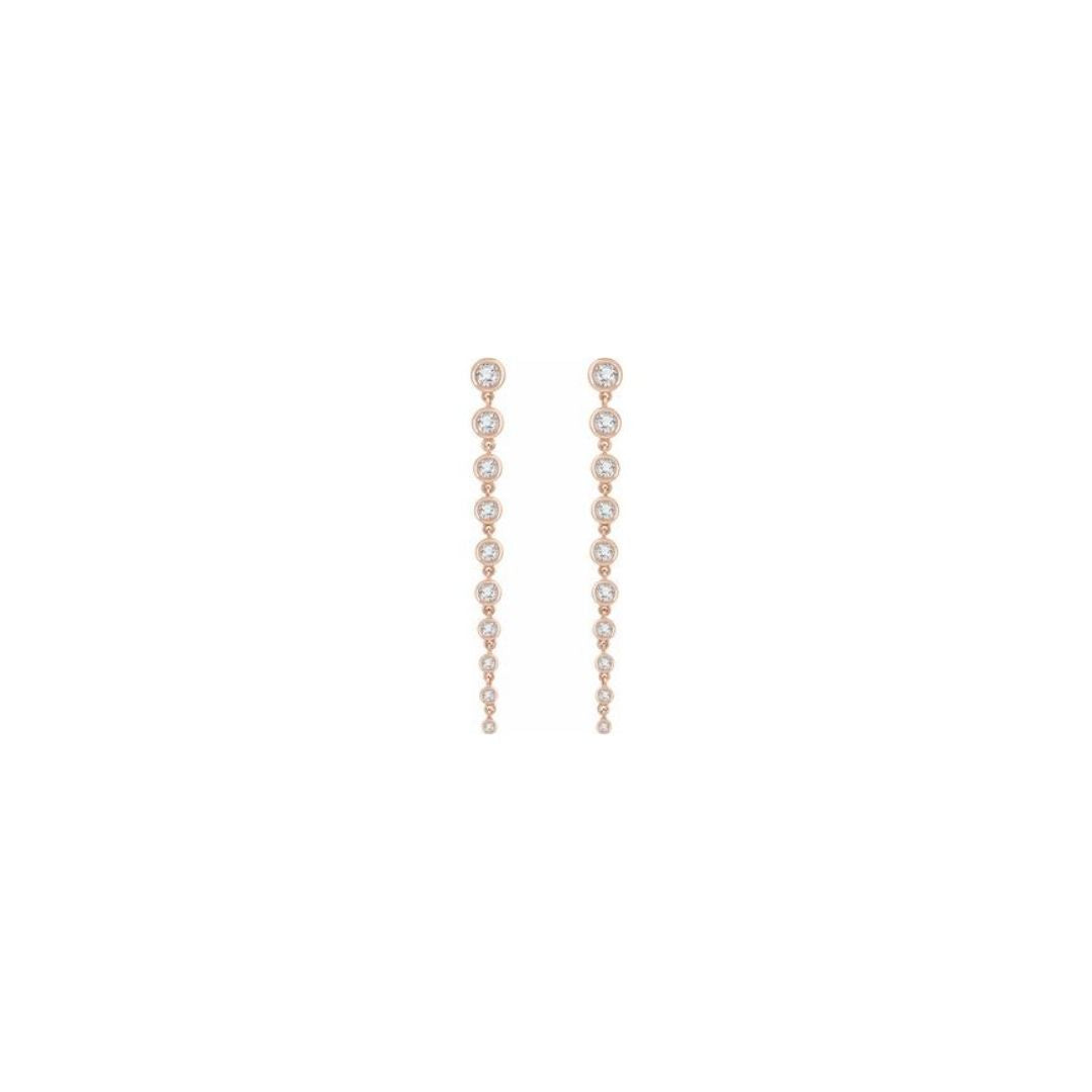 2ct Lab-Grown Diamond Graduated Drop Earrings