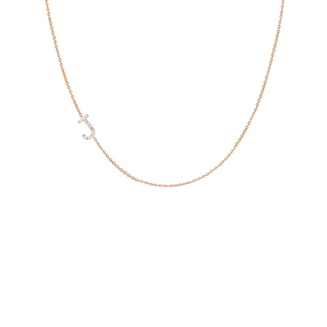 Diamond Asymmetrical Initial Necklace